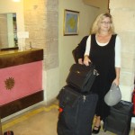 Lene klar til afrejse fra hotel Palau Sa Font